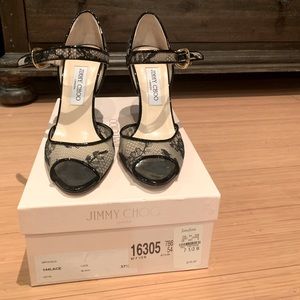 Jimmy Choo Articolo black lace heels